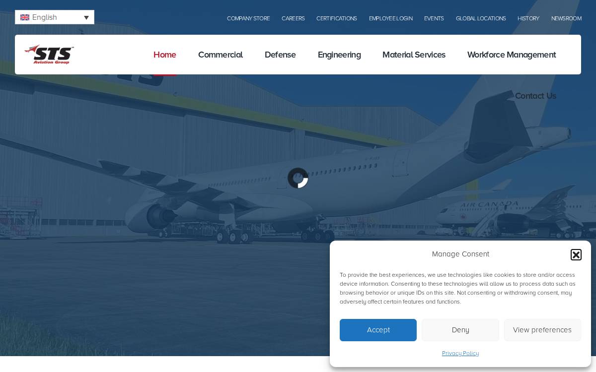 Sts Aviation Group website preview