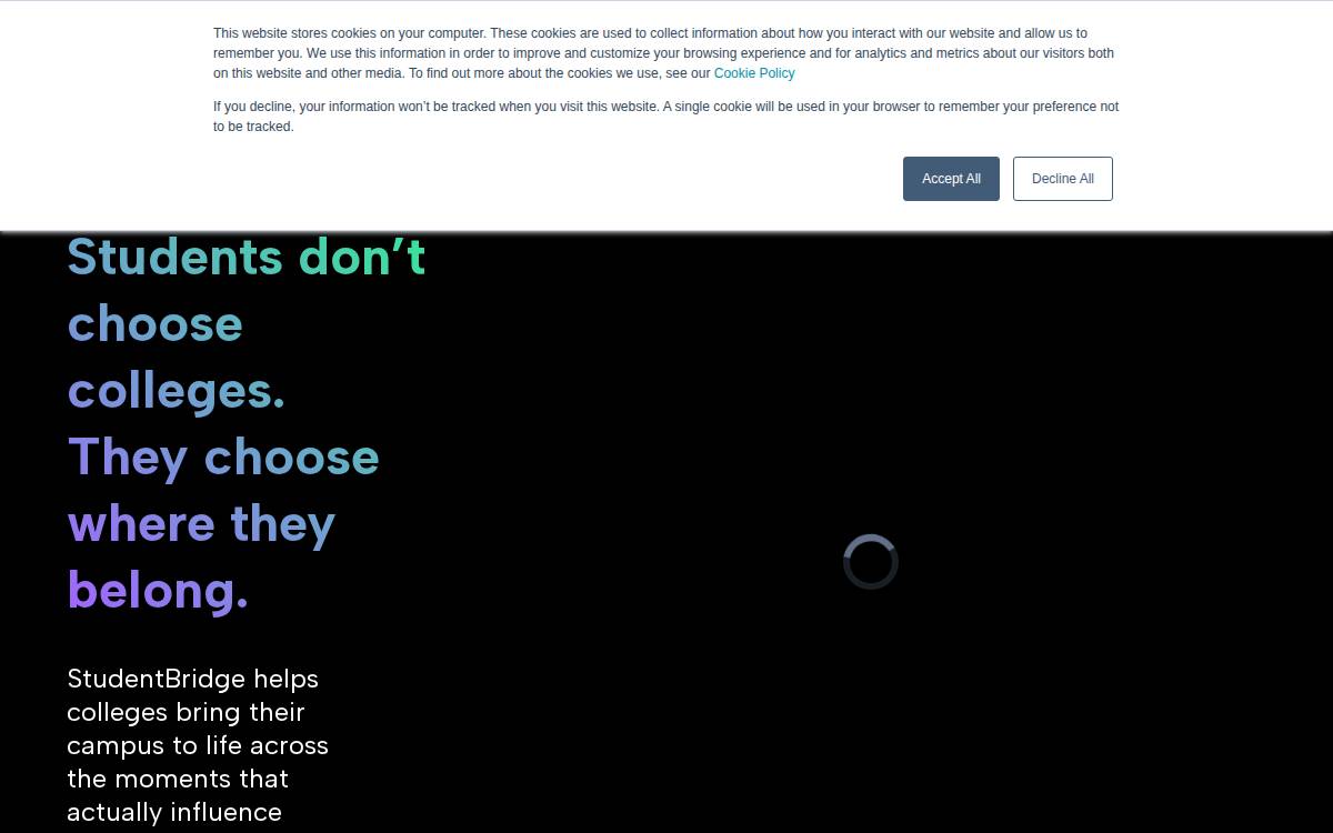 StudentBridge website preview