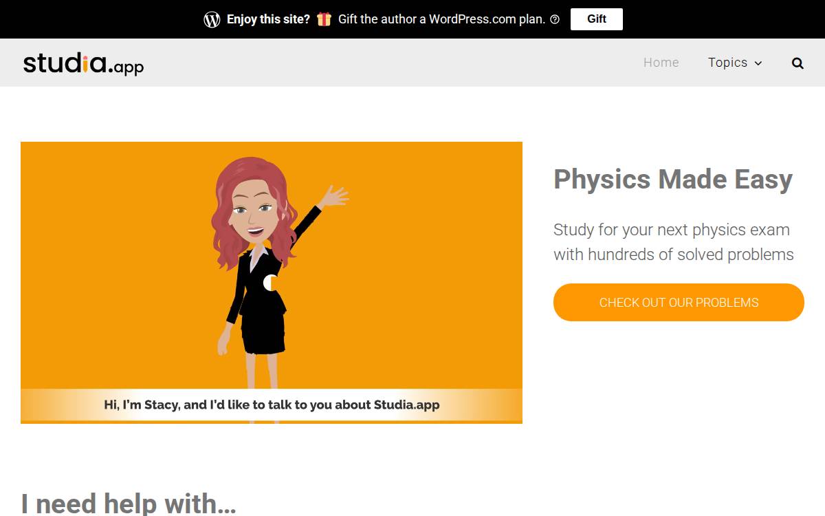 Studia website preview