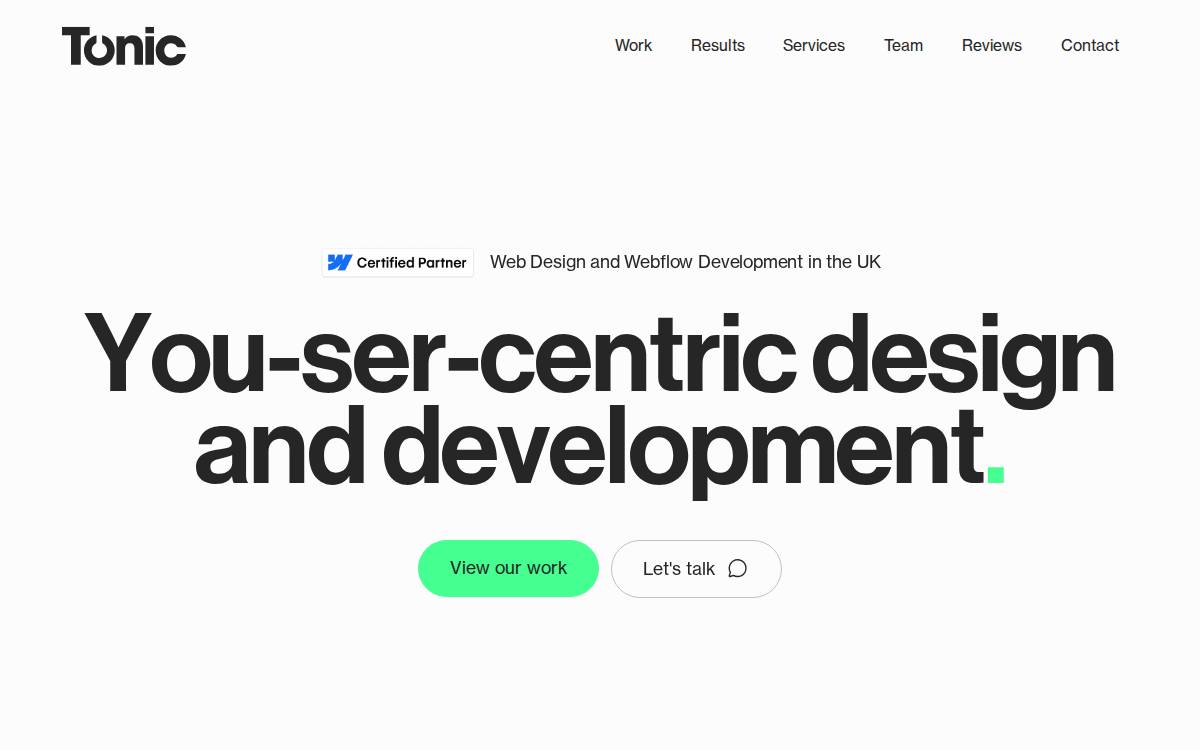 Studio Tonic website preview