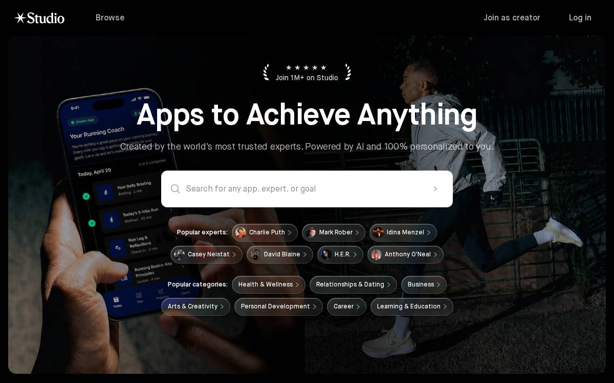 Studio website preview