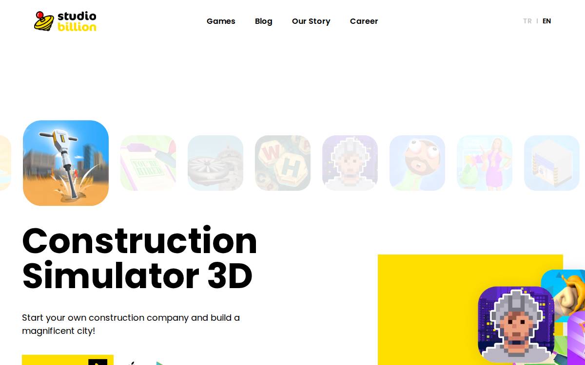 Studiobillion website preview