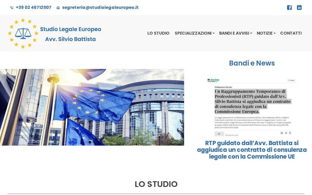 Studiolegaleuropeo website preview