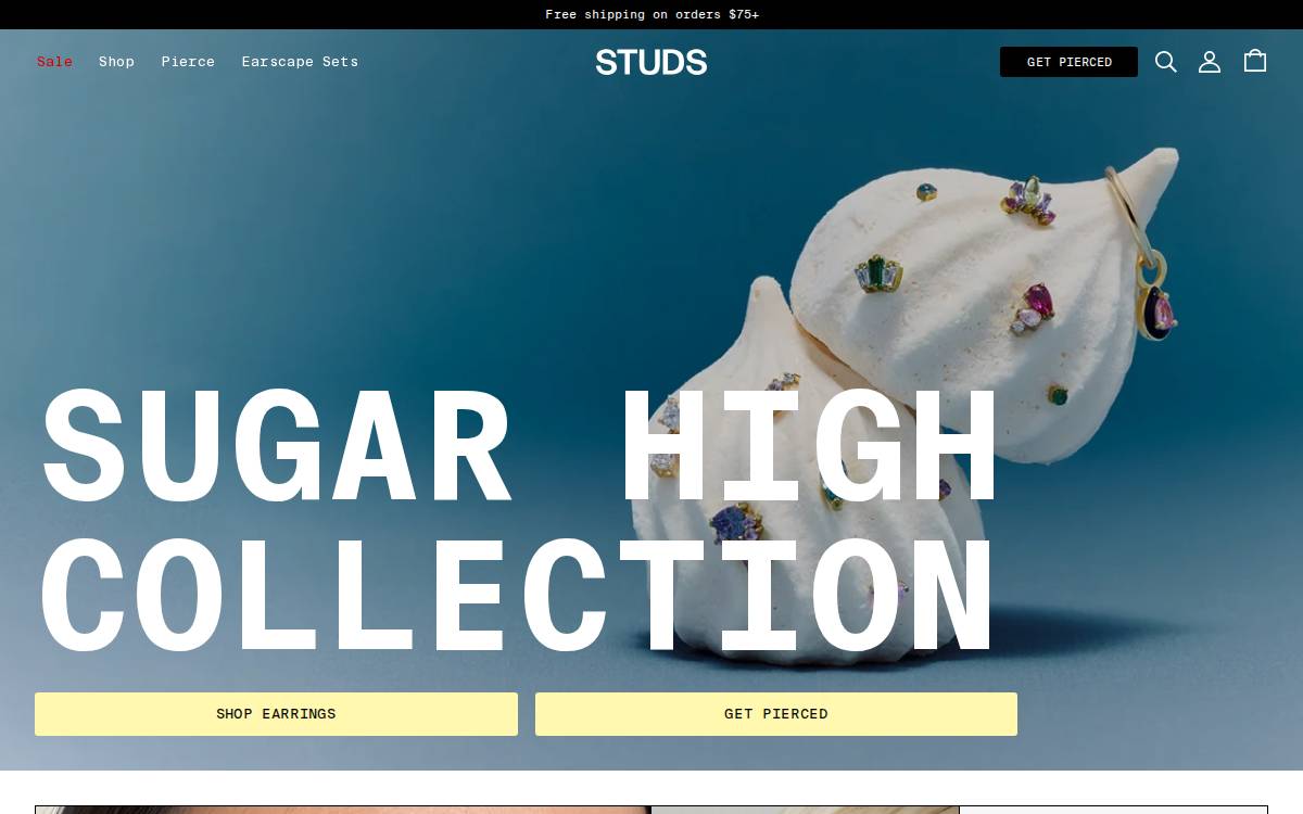studs website preview