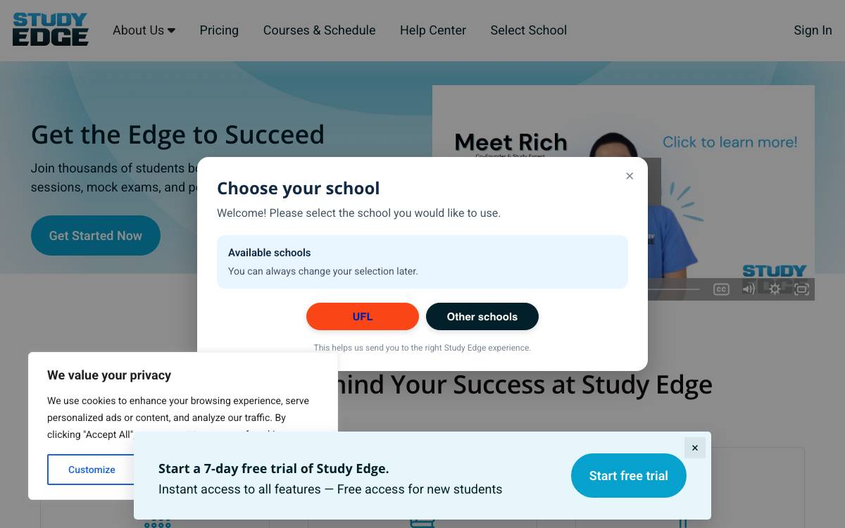 Study Edge website preview