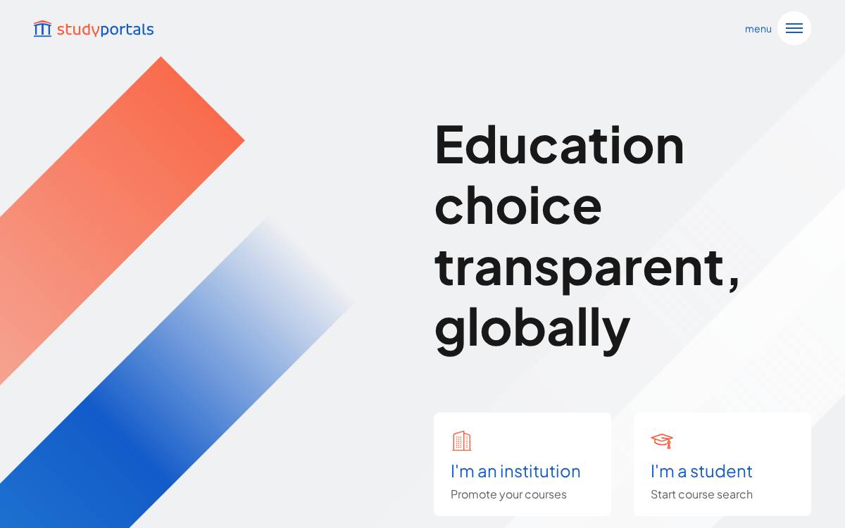 Studyportals website preview