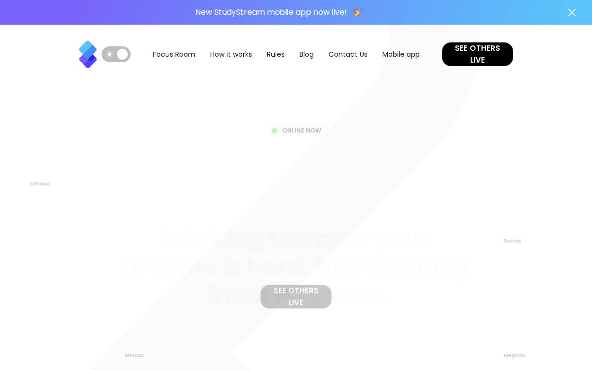 StudyStream website preview