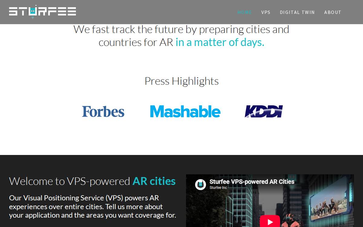 Sturfee website preview