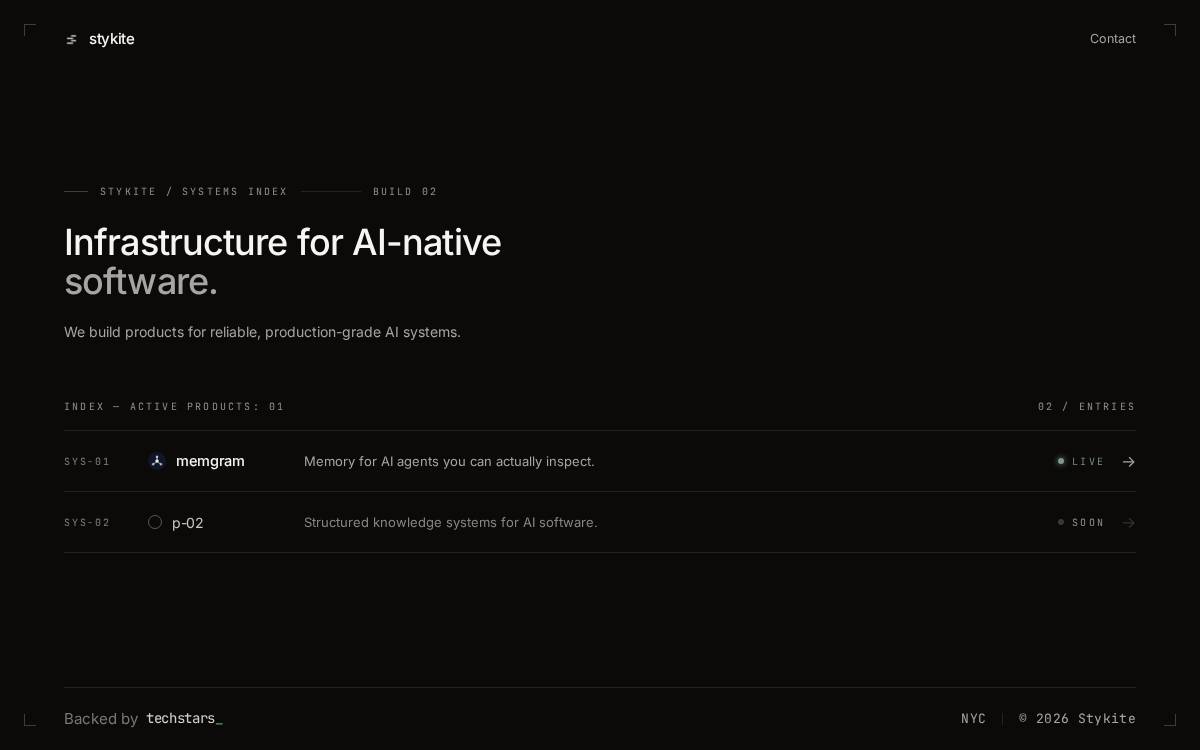 Stykite website preview