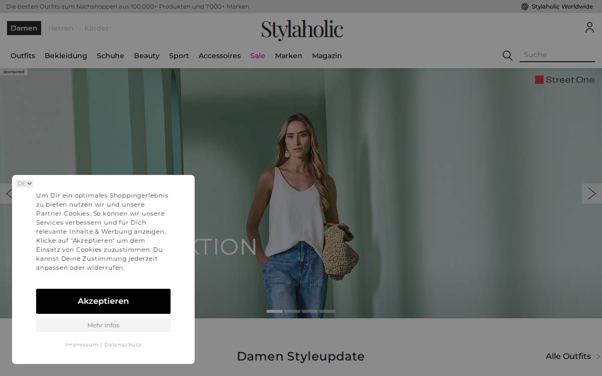 Stylaholic website preview