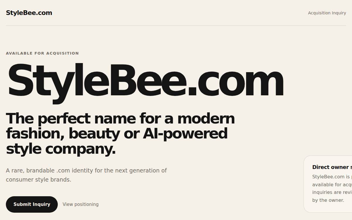StyleBee website preview
