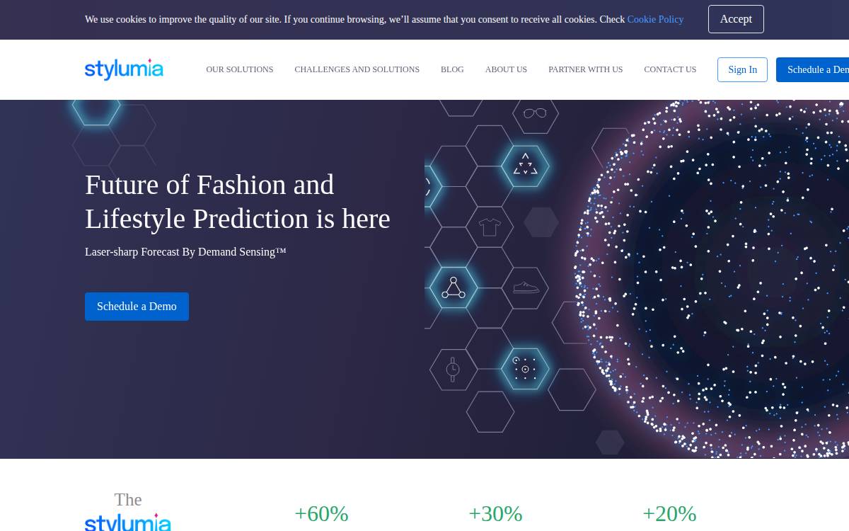 Stylumia website preview