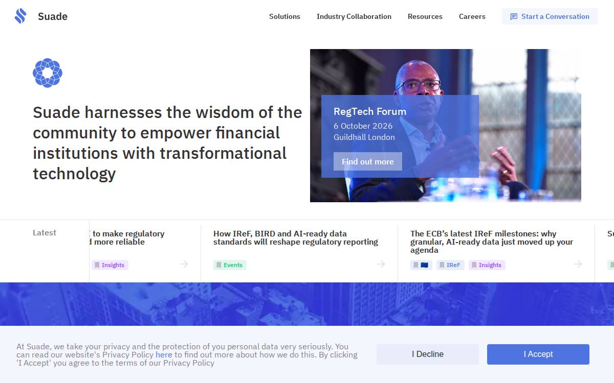 Suade website preview