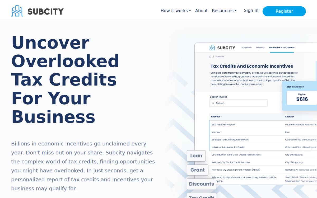 Subcity website preview