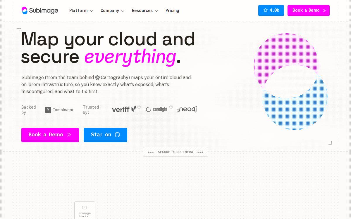 SubImage website preview