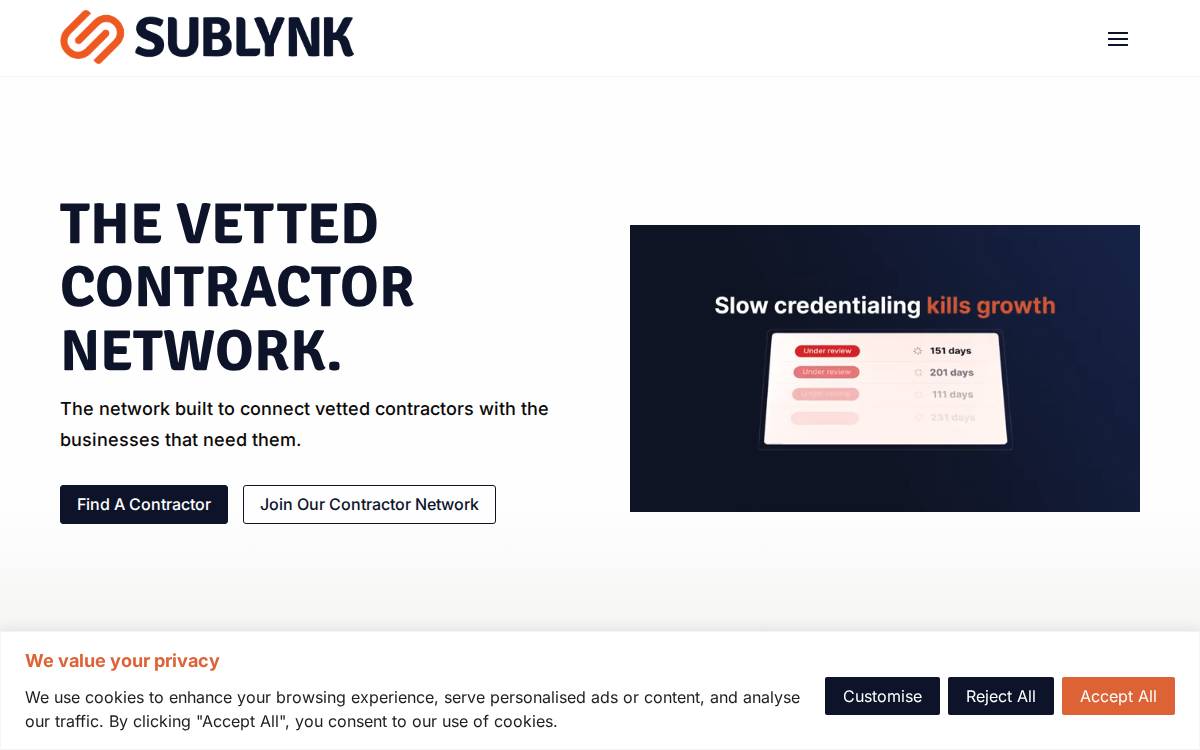 Sublynk website preview