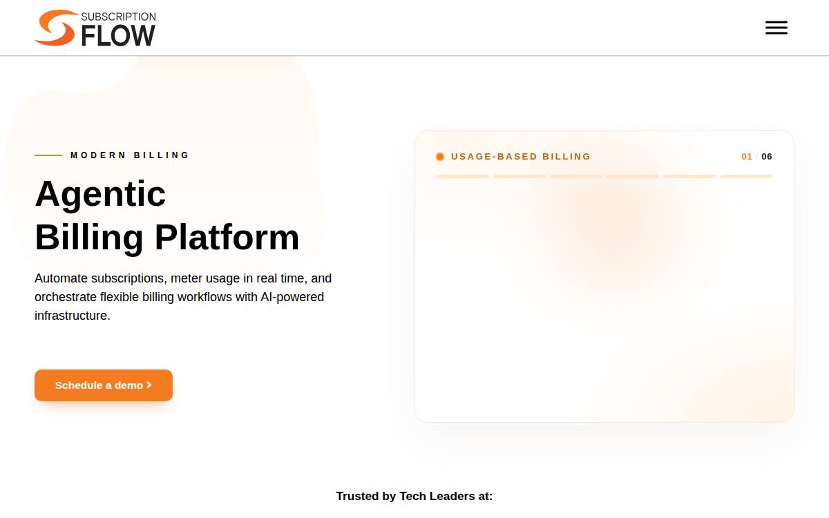 SubscriptionFlow website preview