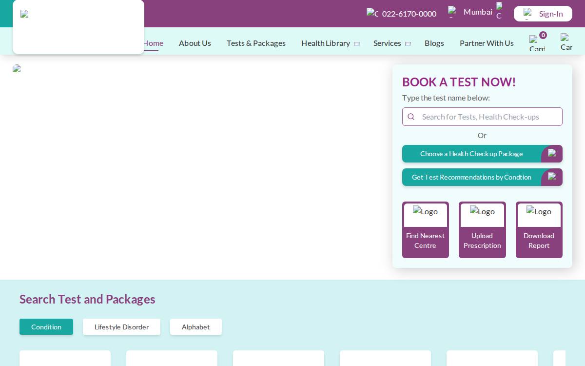 Suburban Diagnostics website preview