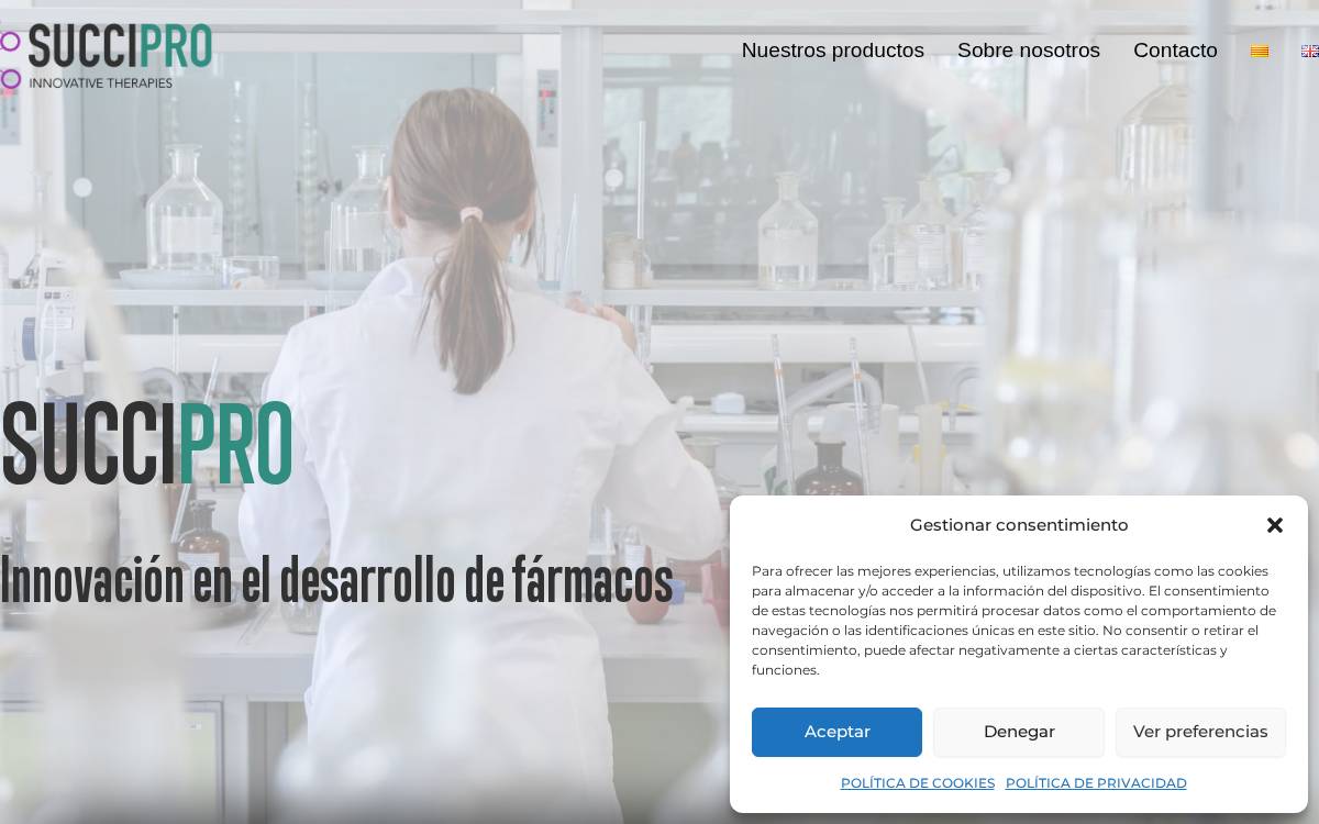 Succipro website preview