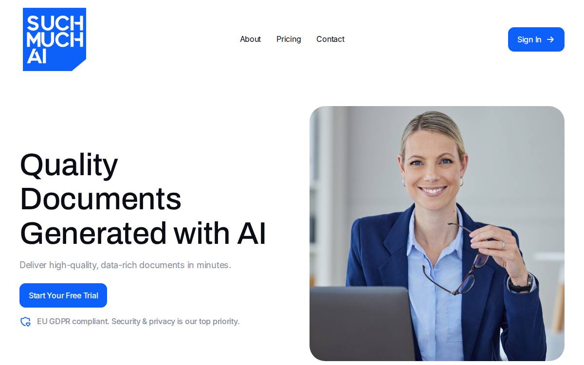 Such Much AI website preview