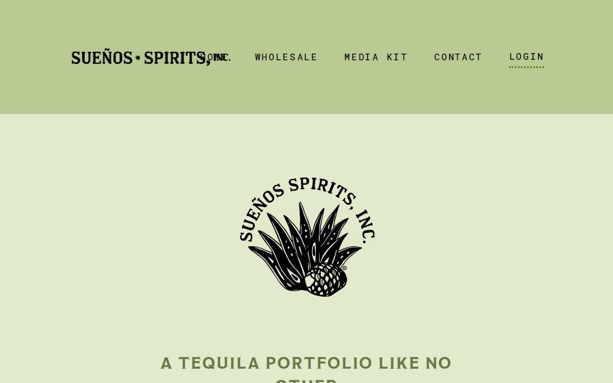 Suenosspirits website preview