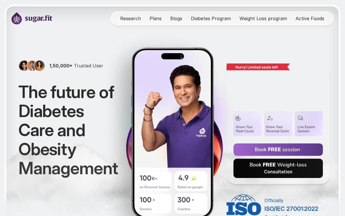 Sugar Fit website preview