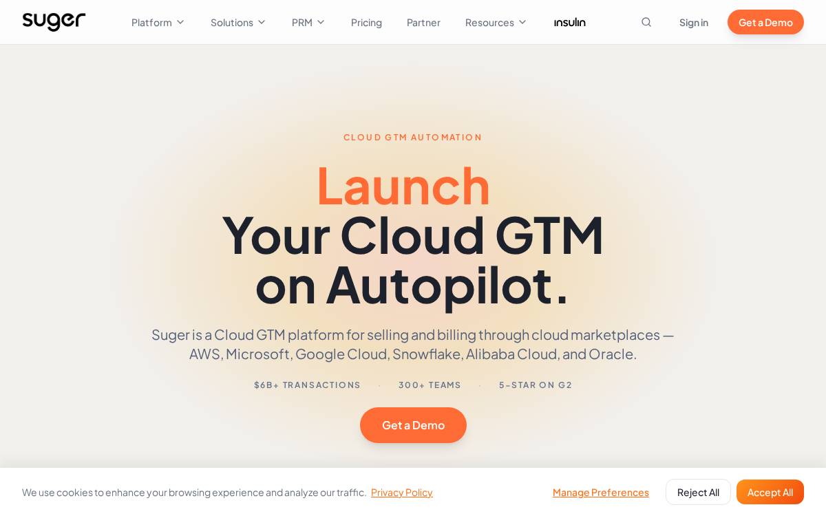 Suger website preview