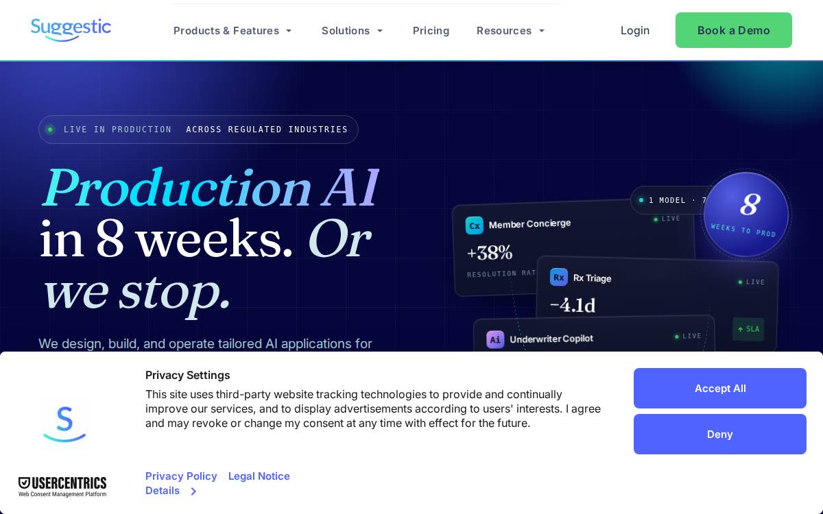 Suggestic website preview
