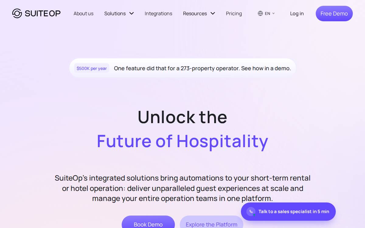 SuiteOp website preview