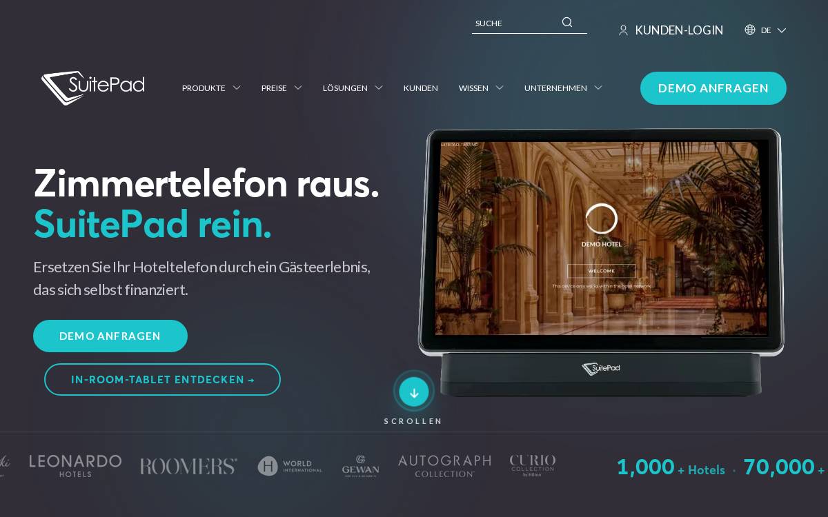 SuitePad website preview