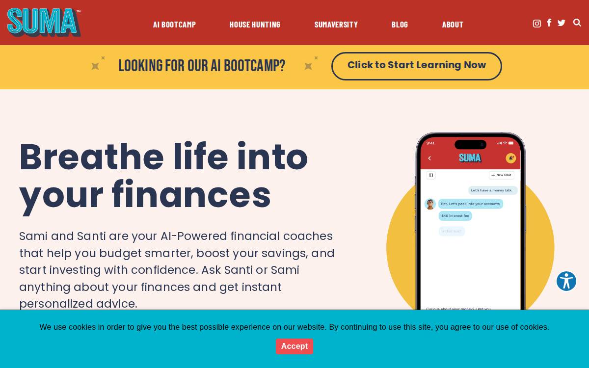 SUMA website preview