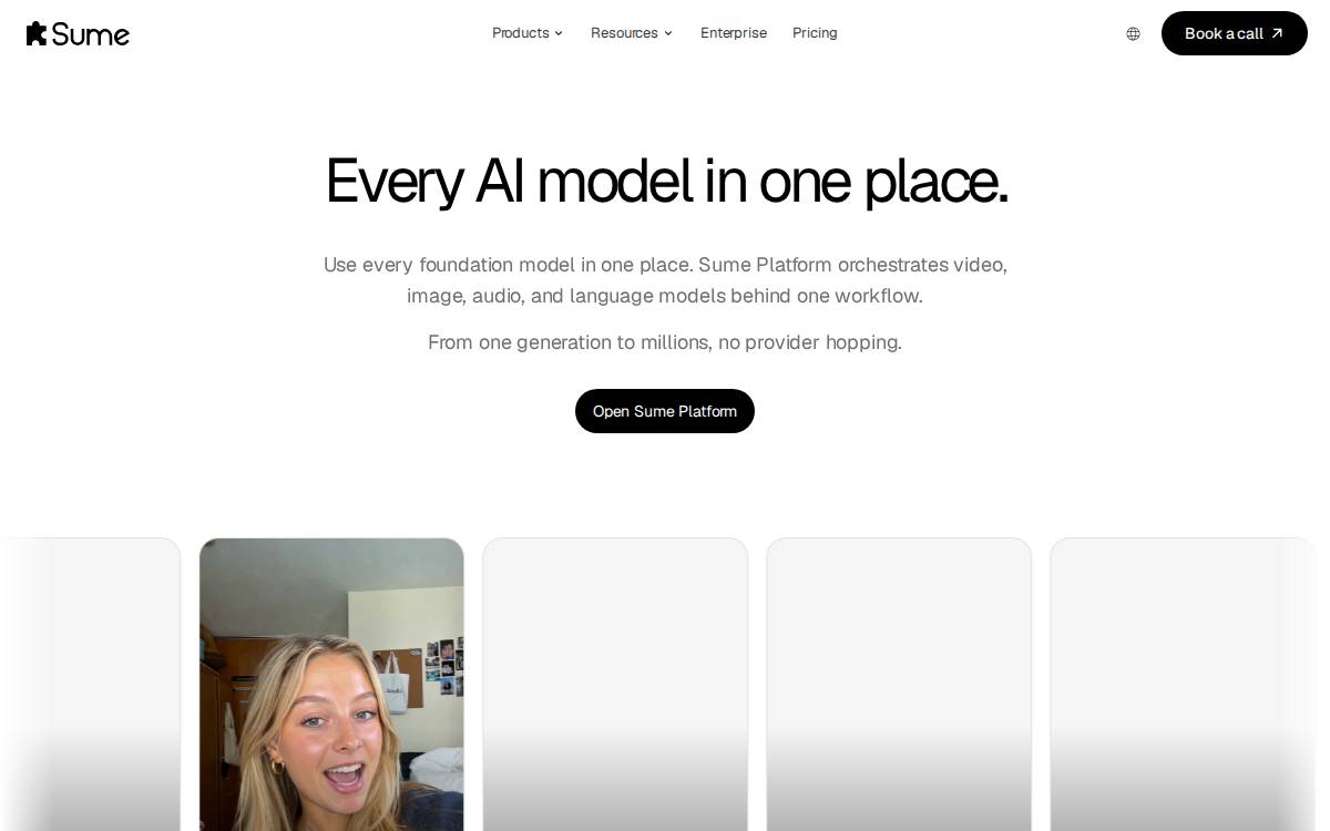 Sume website preview