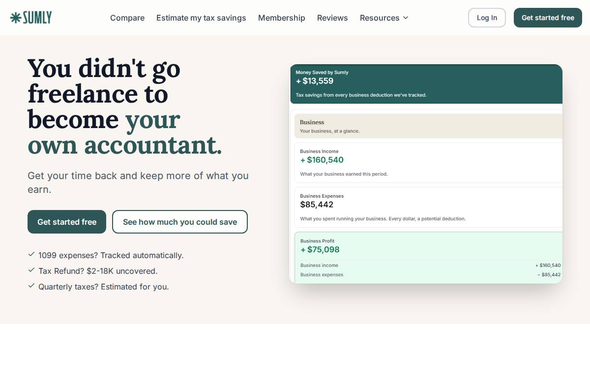 Sumly website preview