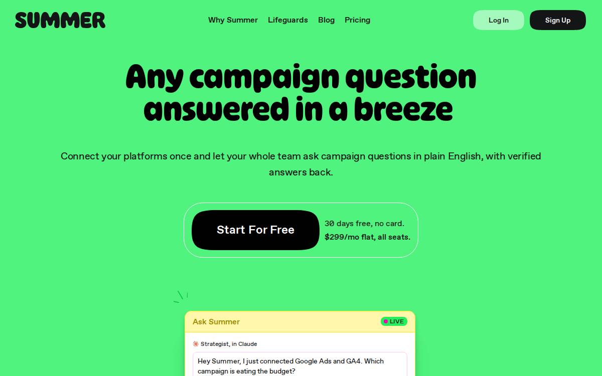 Summer website preview