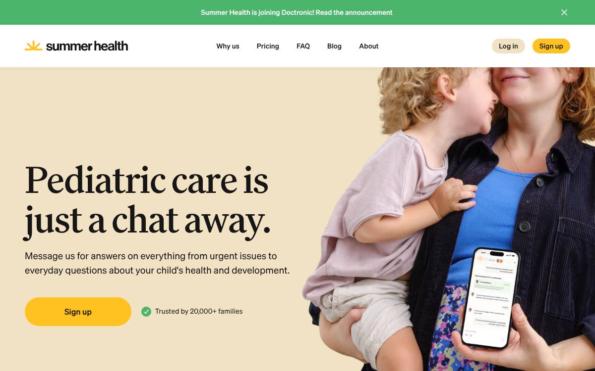 Summer Health website preview
