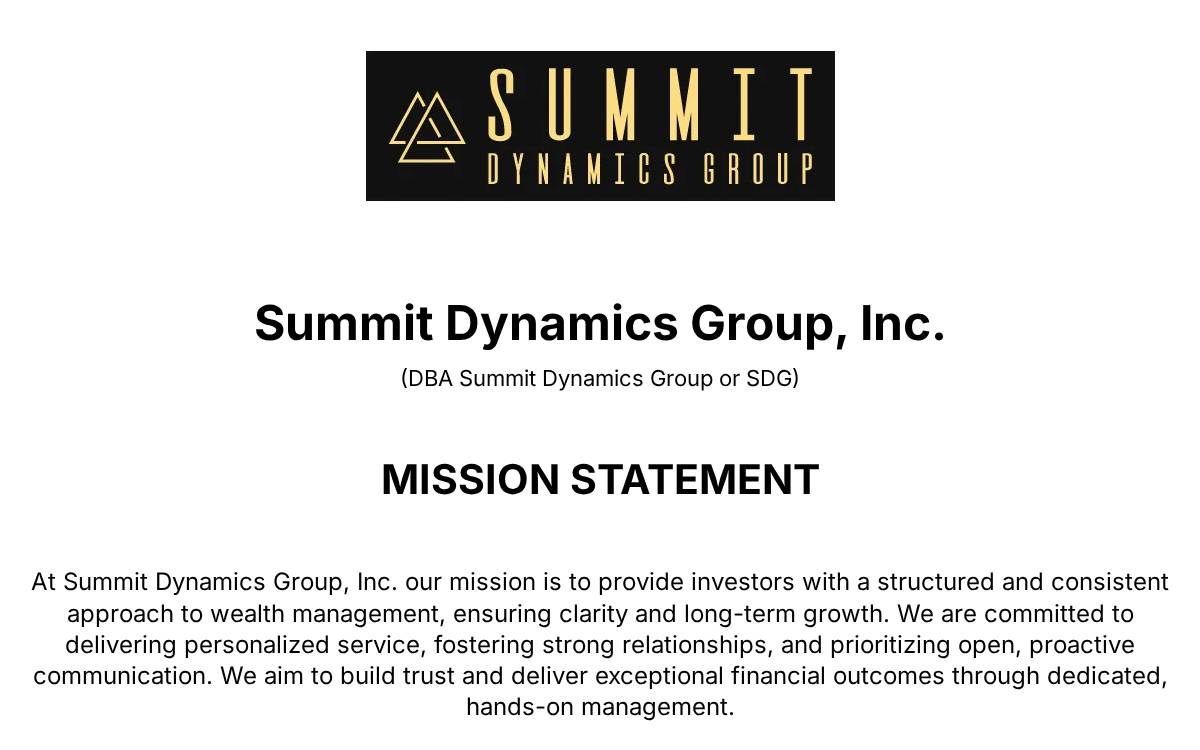 Summit Dynamics Group website preview