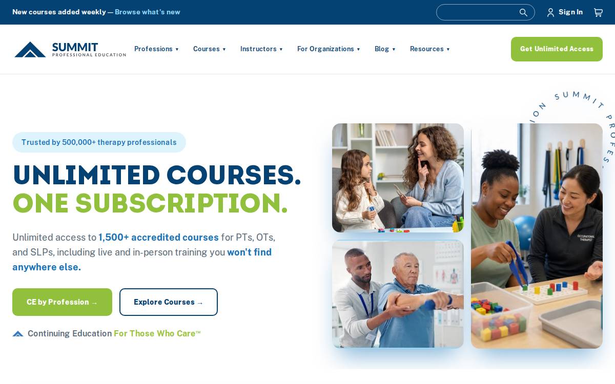 Summit Education website preview