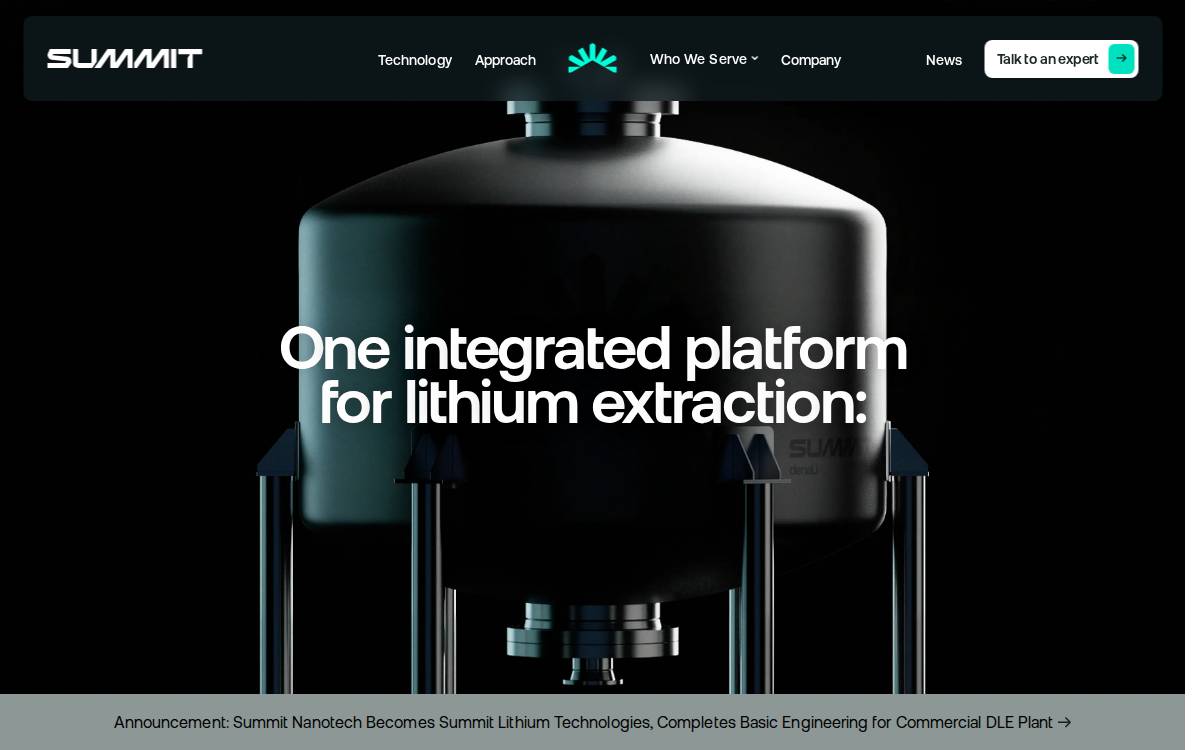 Summit Nanotech website preview