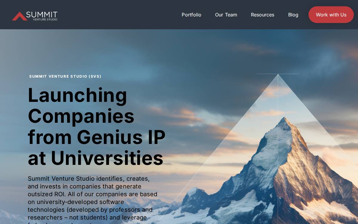 Summit Venture Studio website preview