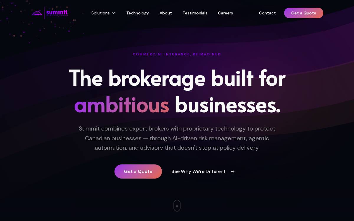 Summitcover website preview