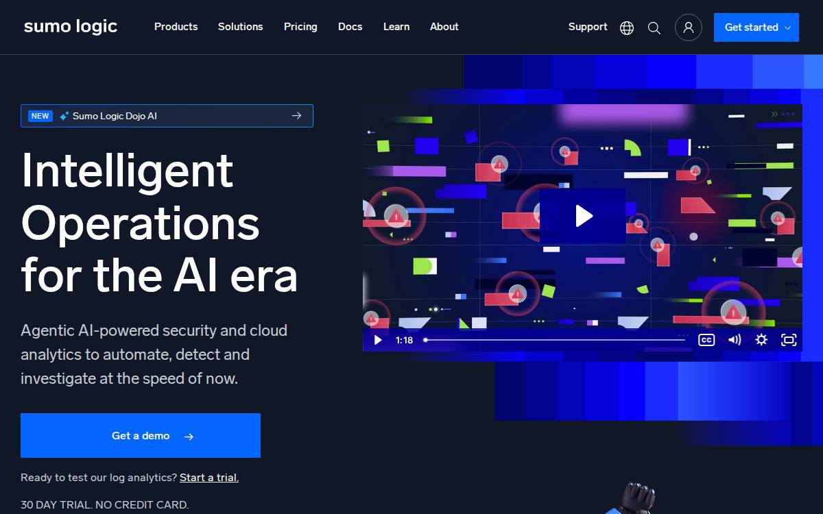 Sumo Logic website preview