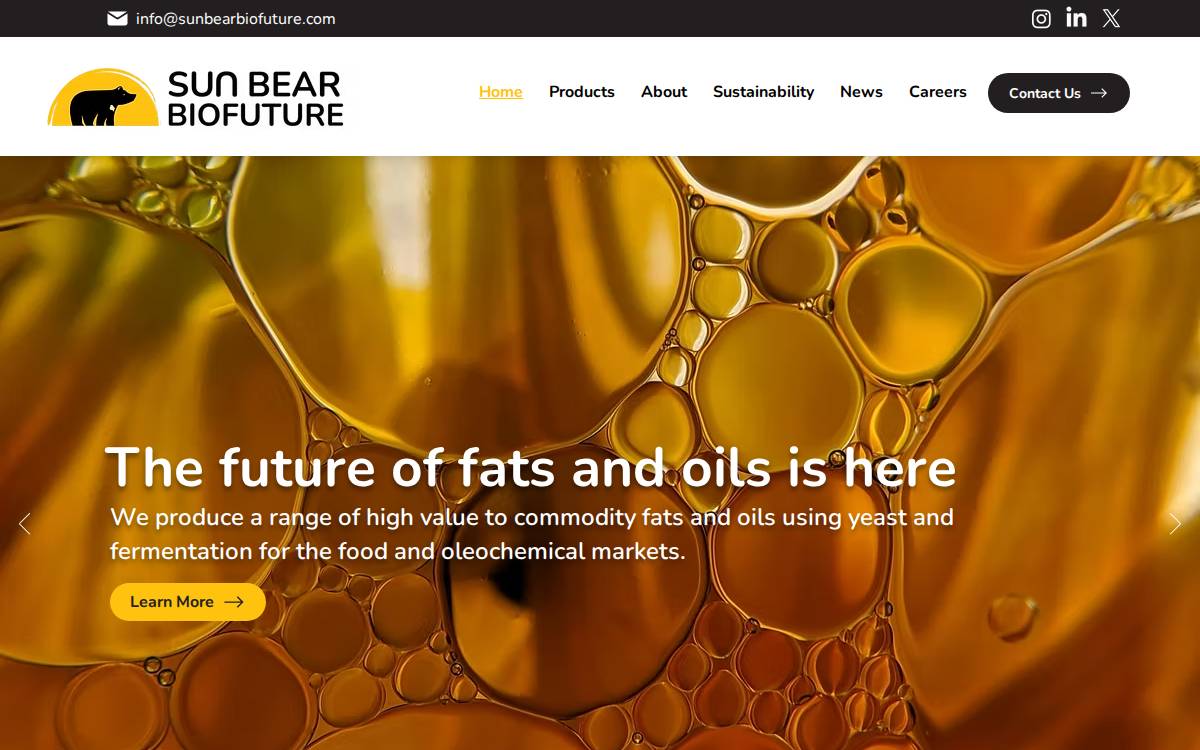 Sun Bear BioFuture website preview