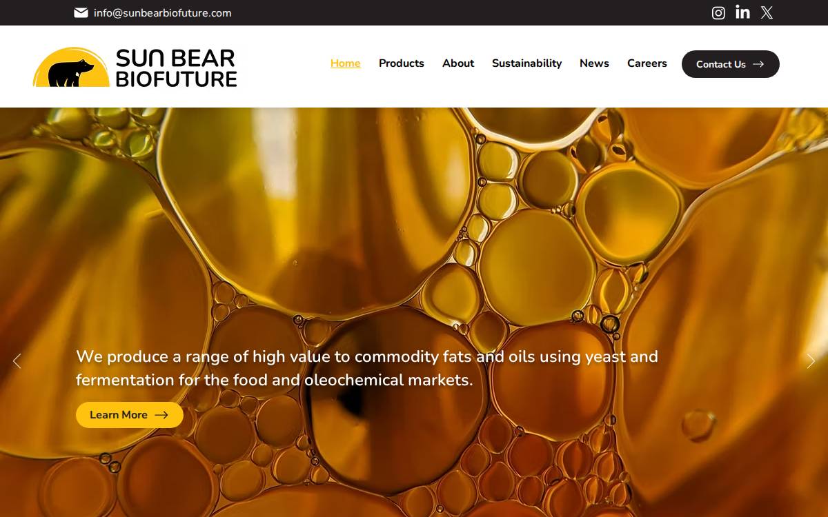Sun Bear Bioworks website preview
