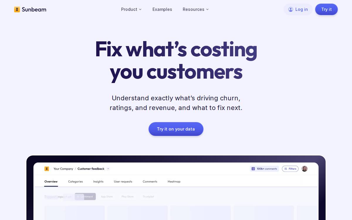 Sunbeam website preview