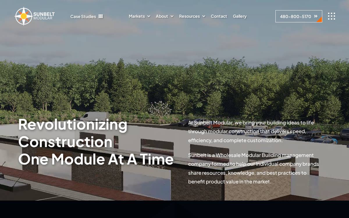 Sunbelt Modular website preview