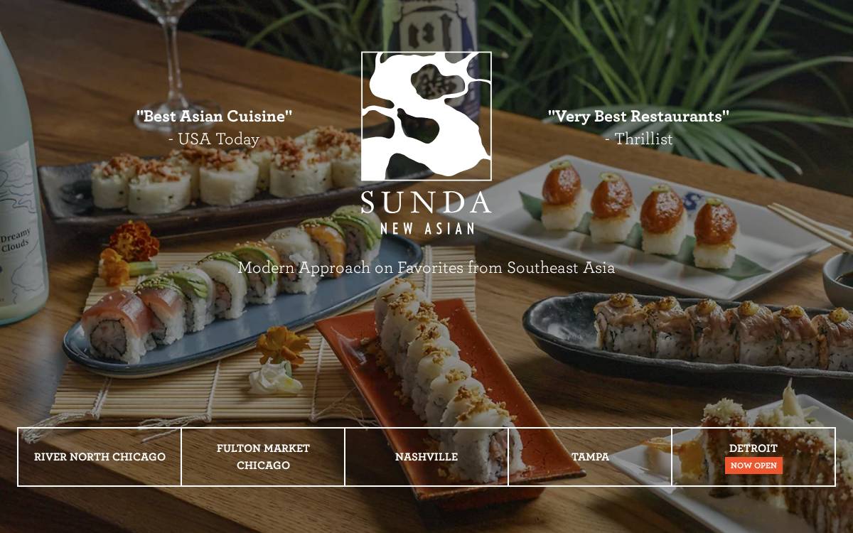Sunda New Asian website preview