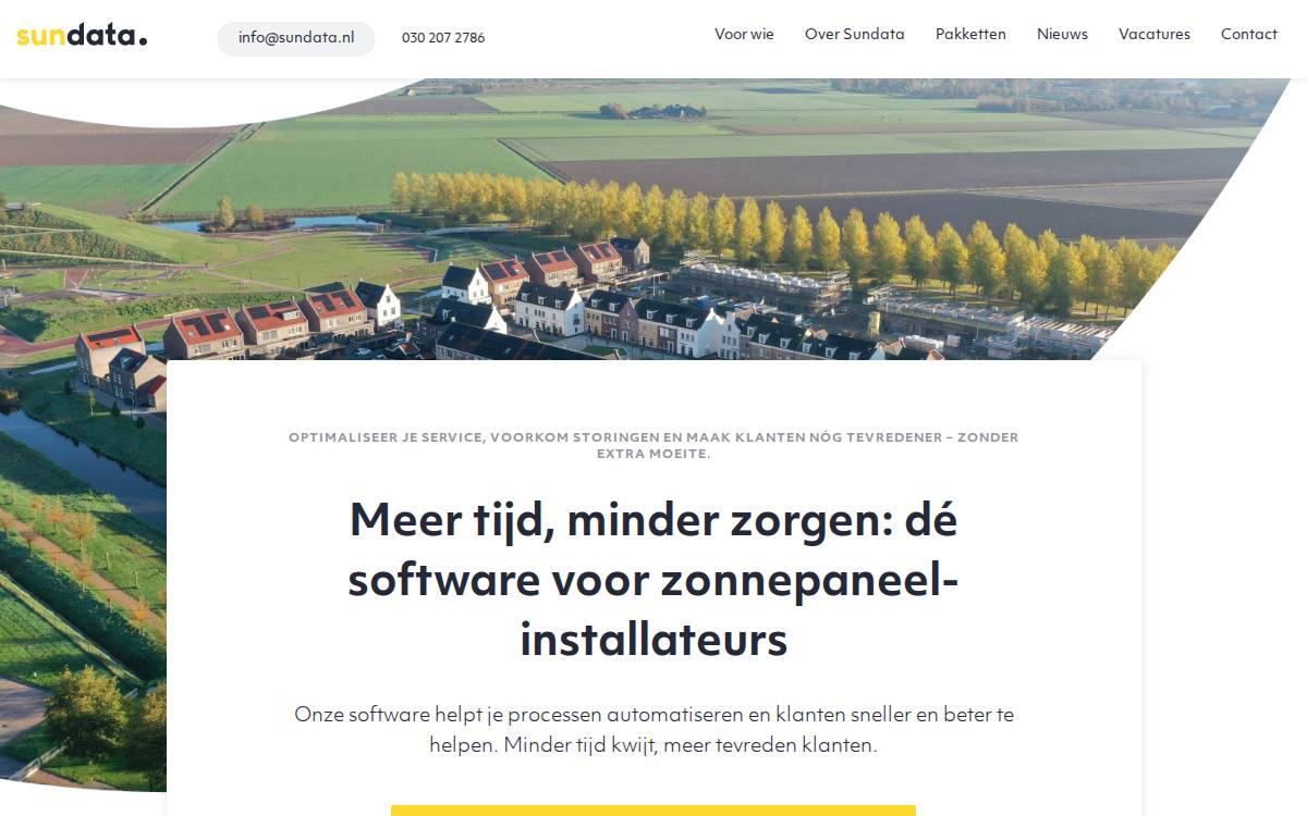SunData website preview