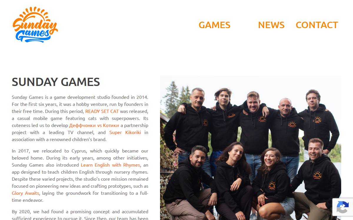 Sunday website preview