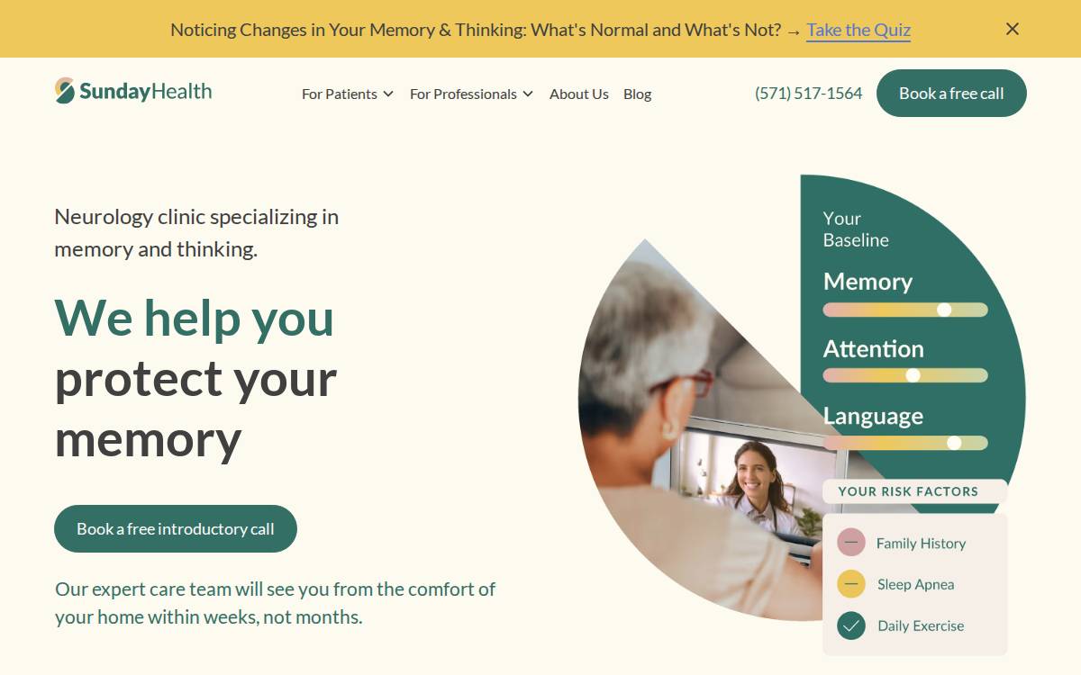 Sundayhealth website preview