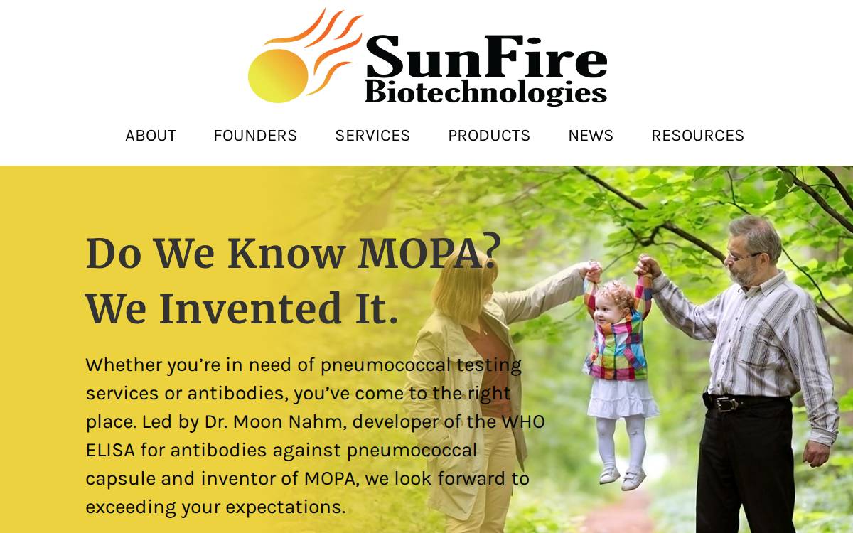 SunFire Biotechnologies LLC website preview